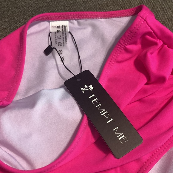New with tags tempt me high waist bathing suit bottom. Neon pink. - Picture 2 of 3